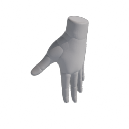 Meta XR hand high-poly left