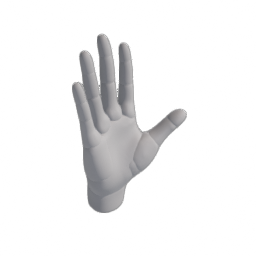 Meta XR hand high-poly right