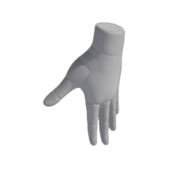 Meta XR hand low-poly left
