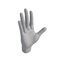 Meta XR hand low-poly right