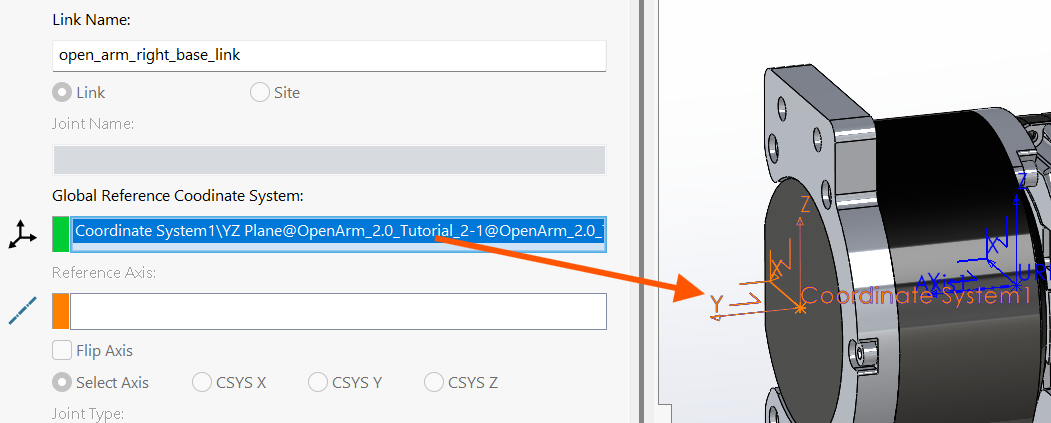 Select csys